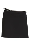 GIVENCHY VOYOU BELTED CUTOUT WRAP MINISKIRT