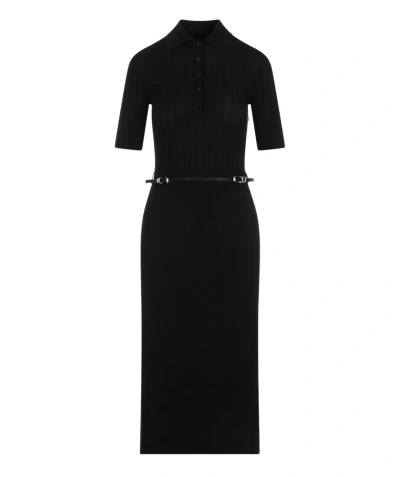 Givenchy Voyou Polo Dress In Knit In Black