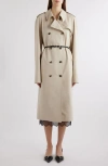 Givenchy Double-breasted Trench Coat In Eggshell
