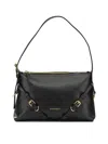 Givenchy Voyou Medium Leather Shoulder Bag In Black
