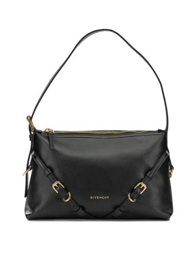 Givenchy Voyou Mini Calf Leather Shoulder Bag In Black