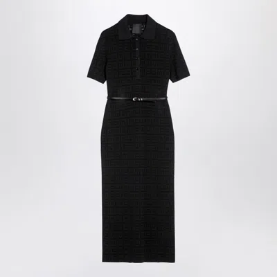 Givenchy Voyou Polo Dress In 4g Jacquard In Black