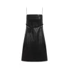 GIVENCHY VOYOU BLACK LAMB LEATHER MINI DRESS