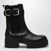 Givenchy Voyou Leather Buckle Chelsea Boots In Black