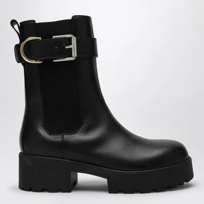 GIVENCHY VOYOU BLACK LEATHER ANKLE CHELSEA BOOT