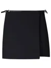 Givenchy Voyou Night Blue Short Skirt Heb Logo In Black