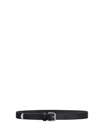 GIVENCHY GIVENCHY VOYOU BLACK SHINY LEATHER BELT