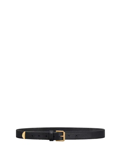 GIVENCHY GIVENCHY VOYOU BLACK SHINY LEATHER BELT