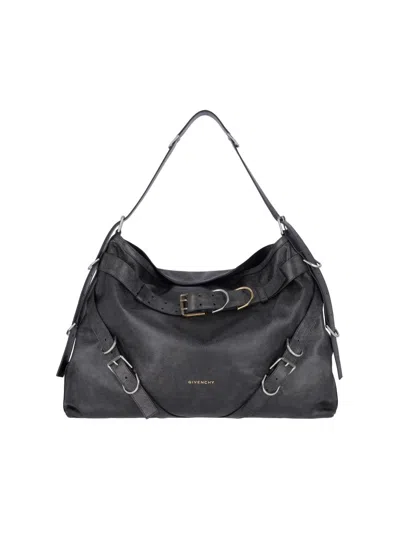 Givenchy Voyou Boyfriend Large Shoulder Bag In Black