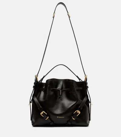 Givenchy Voyou Bucket Small Leather Shoulder Bag In Black