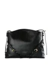 Givenchy Voyou Buckled Leather Shoulder Bag In Black