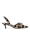 Givenchy Womens Brown/oth Voyou 45 Dalmation-pattern Leather Slingback Pumps Eur 38/5 Uk In Black