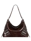 Givenchy Sac Voyou Medium En Cuir Vernis Avec Multi-boucles In Brown