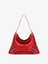 Givenchy Medium Voyou Bag In Leather With Multi-buckles In Red