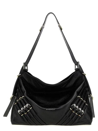 Givenchy 'voyou Buckles' Shoulder Bag In Black