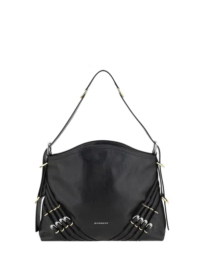Givenchy Voyou Buckles Shoulder Bag In Black
