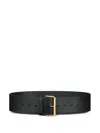 Givenchy Voyou Calf-leather Belt In Black