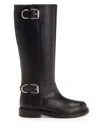 Givenchy Voyou Flat Boots In Leather In Black