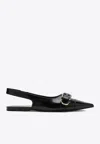 Givenchy Voyou Slingback Ballerina Flat With Pointed Toe In Black