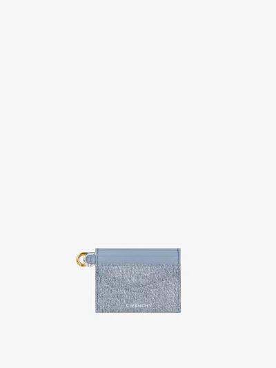 Givenchy Voyou Card Holder In Denim In Multicolor