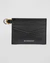 Givenchy Voyou Cardholder In Tumbled Leather In Black