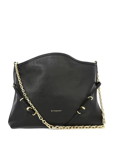 Givenchy Voyou Chain Leather Shoulder Bag In Black
