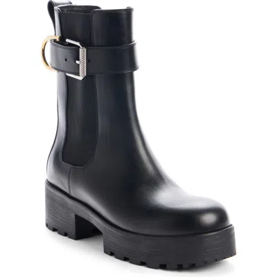 Givenchy Voyou Leather Buckle Chelsea Boots In Black