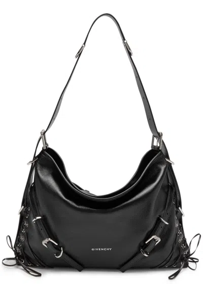 Givenchy Voyou Corset Leather Shoulder Bag In Black