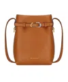 Givenchy Voyou Phone Pouch Bag In Shiny Tumbled Leather In Brown