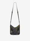 Givenchy Small Voyou Crossbody Bag In Grained Leather In Dark Green