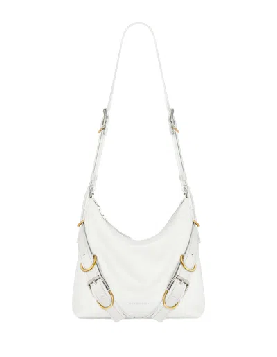 GIVENCHY VOYOU CROSSBODY BAG IN IVORY LEATHER