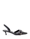 Givenchy Voyou Buckled Textured-leather Slingback Pumps In Black