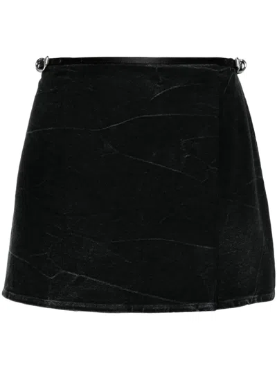 Givenchy Voyou Denim Mini Skirt In Blue