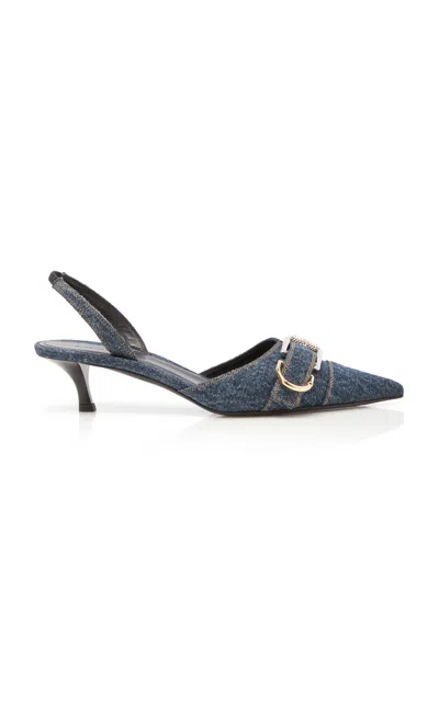 GIVENCHY VOYOU DENIM SLINGBACK PUMPS