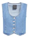 Givenchy Voyou Waistcoat In Denim In Lavado Oscuro