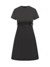 Givenchy Voyou Belted Mini Dress In Black