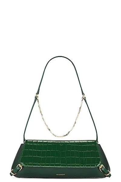 Givenchy Voyou East West Clutch In Emerald Green