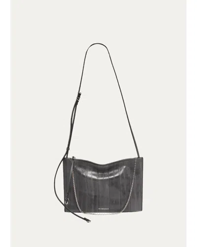 Givenchy Voyou Eel Leather Pochette In Gray