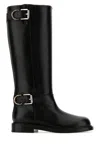 Givenchy Voyou Leather Buckle Tall Moto Boots