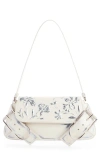 GIVENCHY GIVENCHY VOYOU FLOWERS LEATHER FLAP SHOULDER BAG