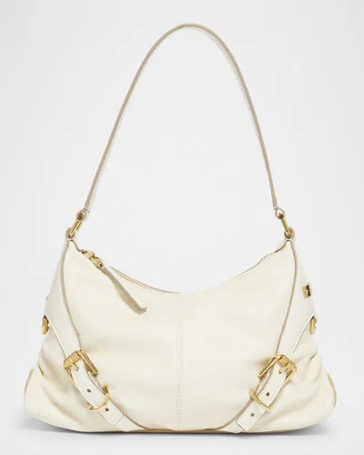 Givenchy Voyou Harness Shoulder Bag In Leather In 105 Ivory