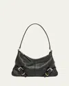 Givenchy Voyou Harness Shoulder Bag In Shiny Leather In 001 Black
