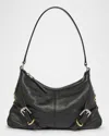 Givenchy Voyou Harness Shoulder Bag In Shiny Leather In 001 Black