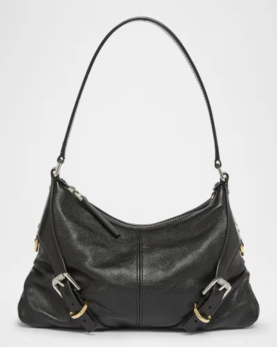 GIVENCHY VOYOU HARNESS SHOULDER BAG IN SHINY LEATHER