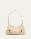 Givenchy Voyou Harness Shoulder Bag In Smooth Leather In 257 Natural Beige