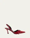 Givenchy Voyou Slingbacks In Leather In Red