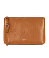 Givenchy Voyou Leather Clutch Bag In Brown