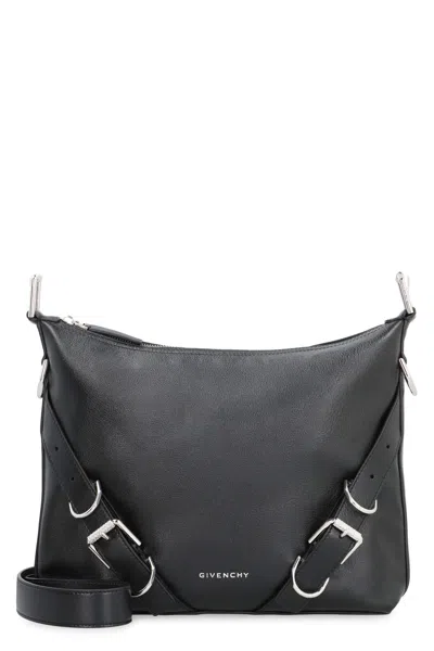 Givenchy Voyou Leather Crossbody Bag In Black