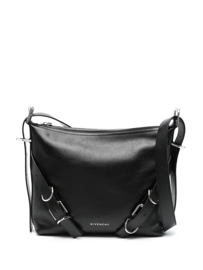 Givenchy Voyou Leather Crossbody Handbag In Black