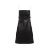 Givenchy Leather Sleeveless Belted Mini Dress